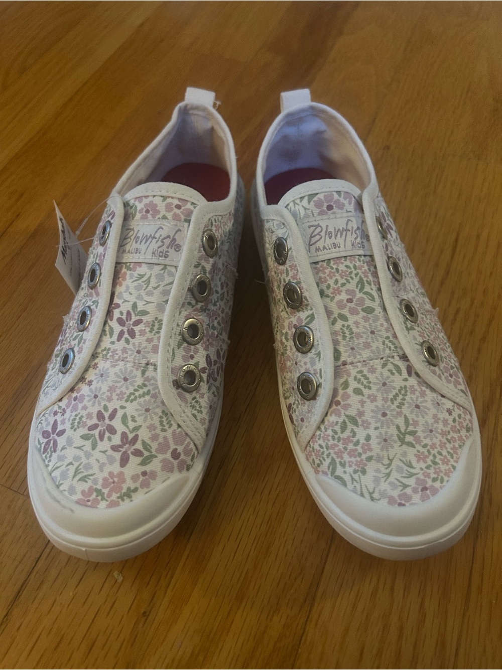 Blowfish Floral Slip-On Sneakers - White, Pink & Green